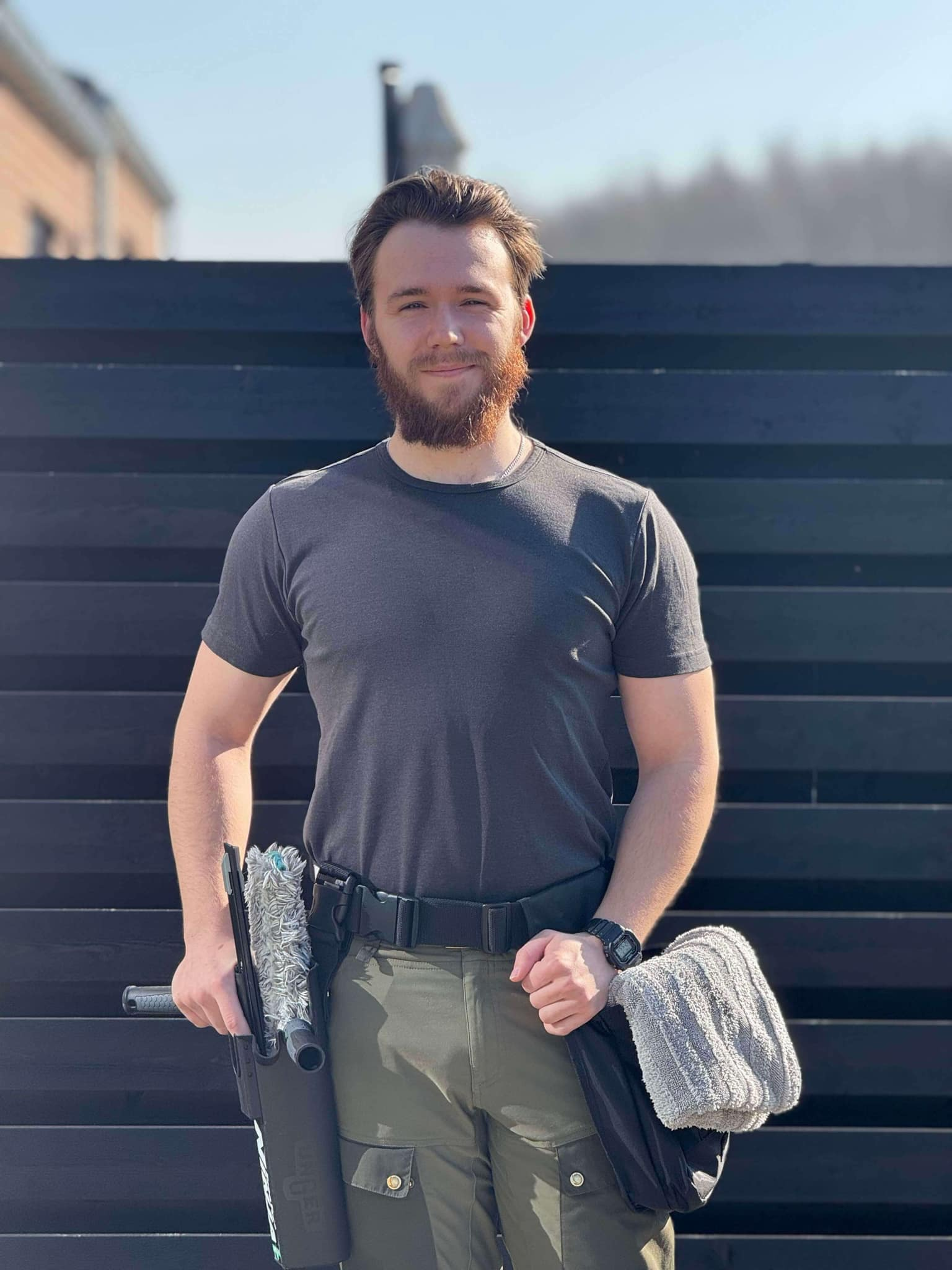 Jakob med sit professionelle arbejdsgrej